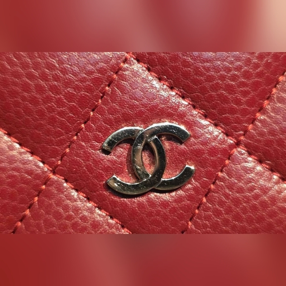 Authentic Chanel Quilted Caviar Long Flap Wallet - Silver Hardware - Picture 12 of 16